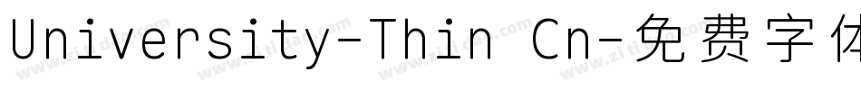 University-Thin Cn字体转换